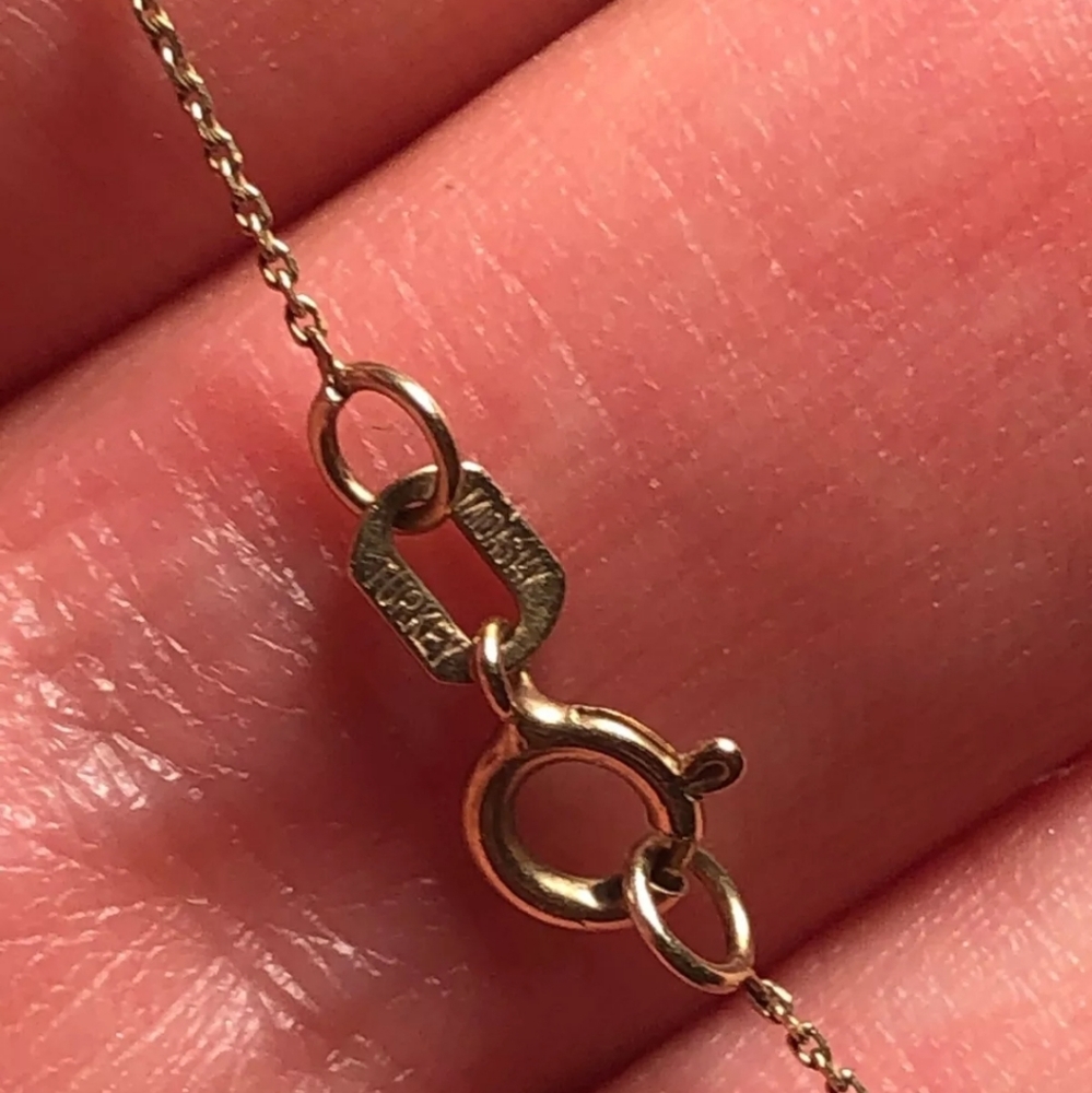 14k solid yellow gold dainty chain